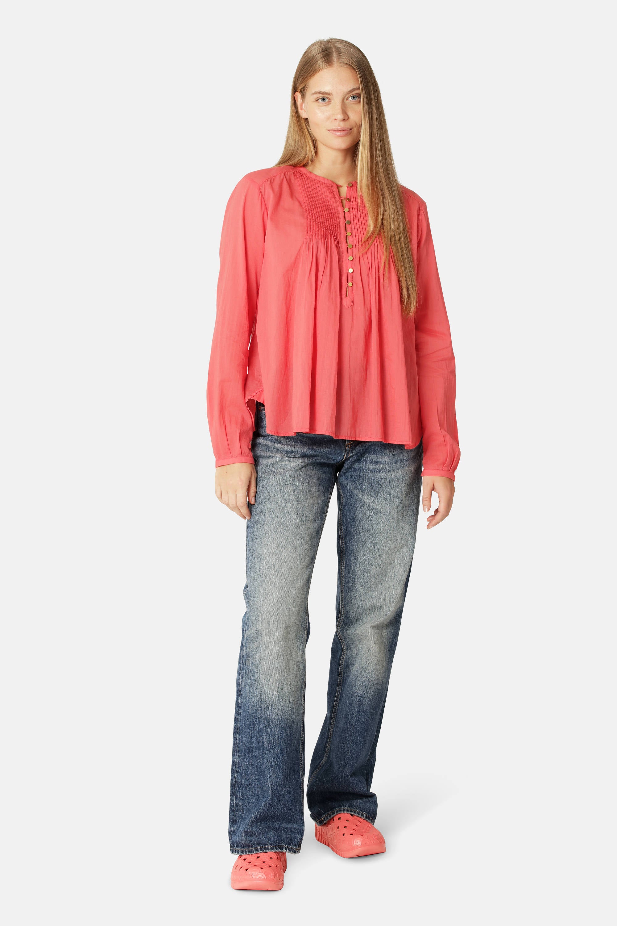 Long Sleeved Shirt - Spiced Coral
